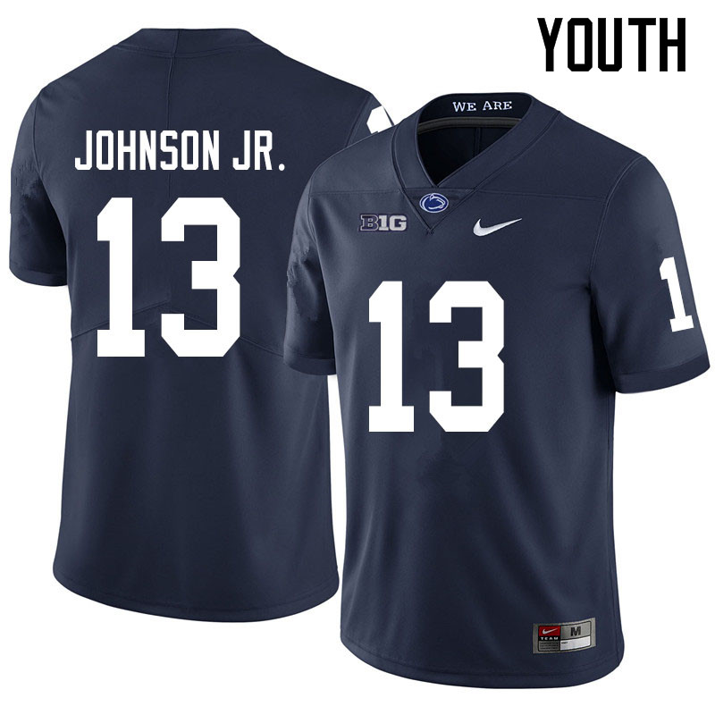 NCAA Nike Youth Penn State Nittany Lions Michael Johnson Jr. #13 College Football Authentic Navy Stitched Jersey KVG1798PG